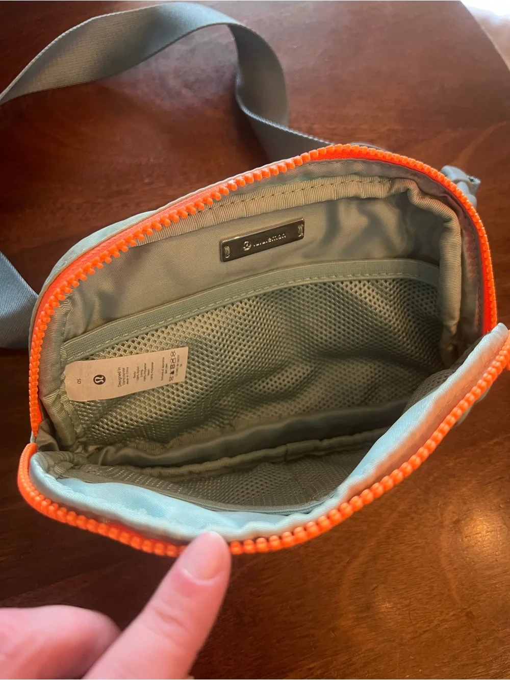 Mint Green and Orange Waist Pack